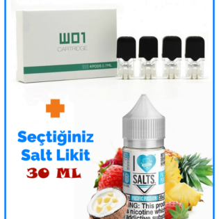 W01 Juul Boş Kartuş + Salt Likit